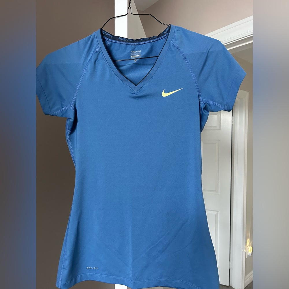 Blue Nike Pro Women’s Shirt (size S)